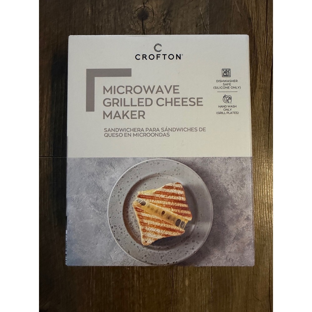 Crofton Microwave Grilled Cheese Maker Sage Green‎ Non-Stick Sandwich Press NEW